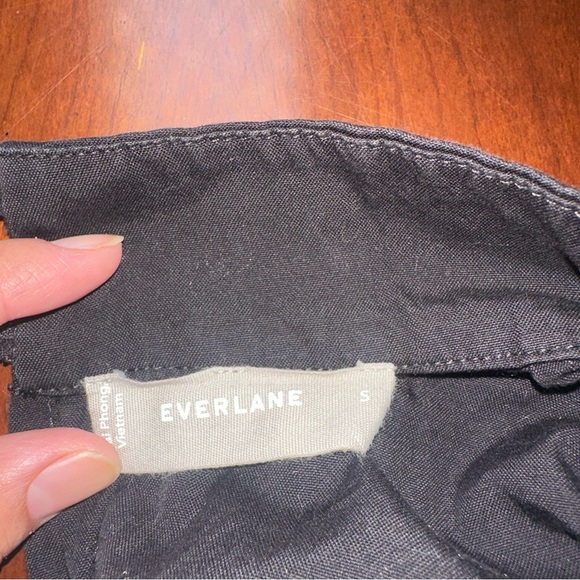 Everlane The Tiered‎ Mockneck Dress Cotton Knee Length Black Size Small - Picture 12 of 15